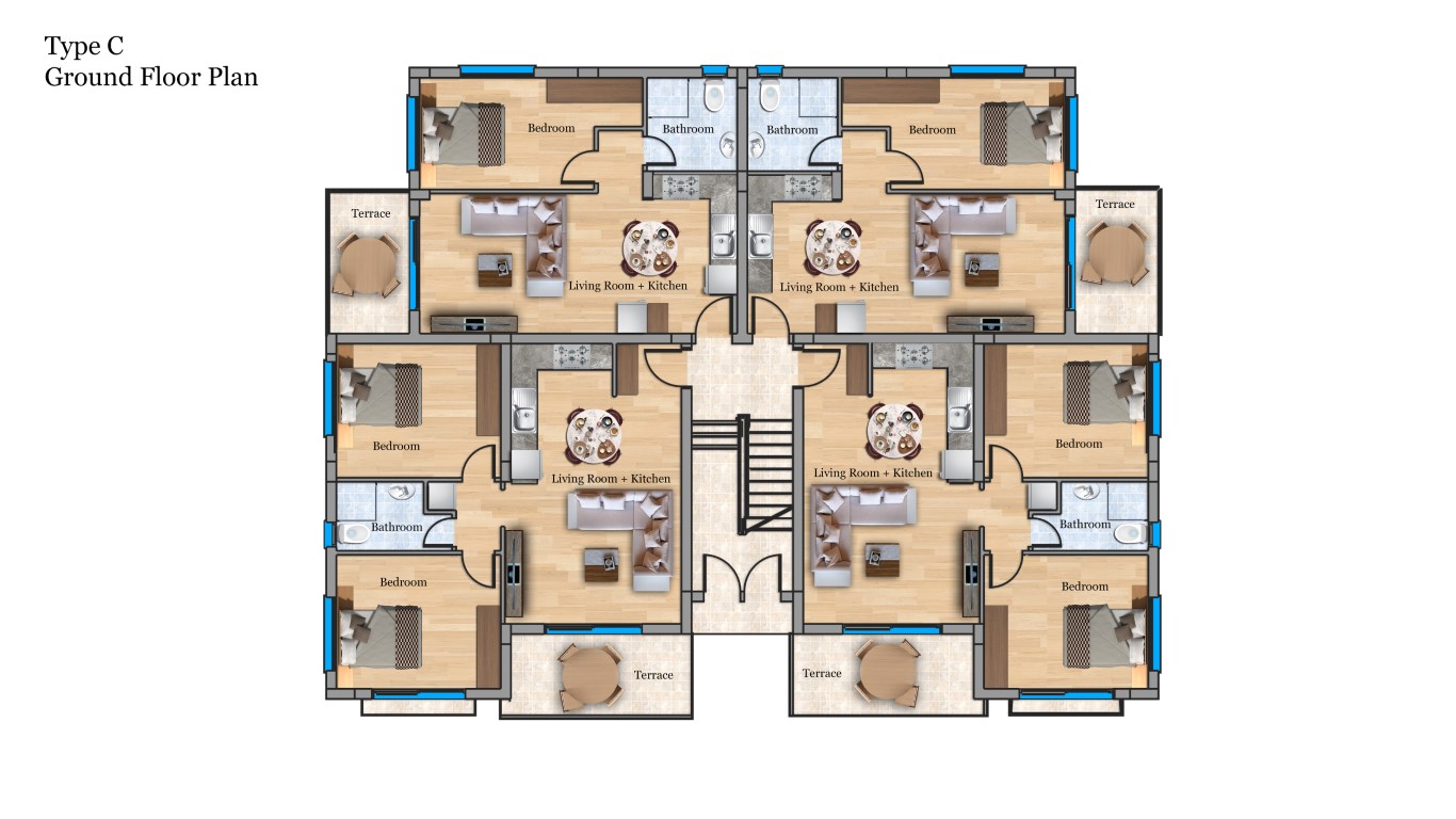 Type C Ground Floor Plan Medium