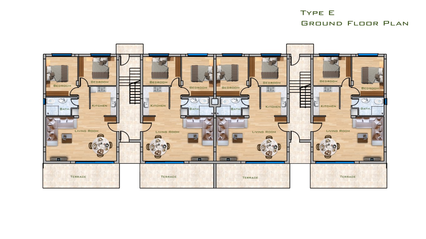 Type E Ground Floor Plan