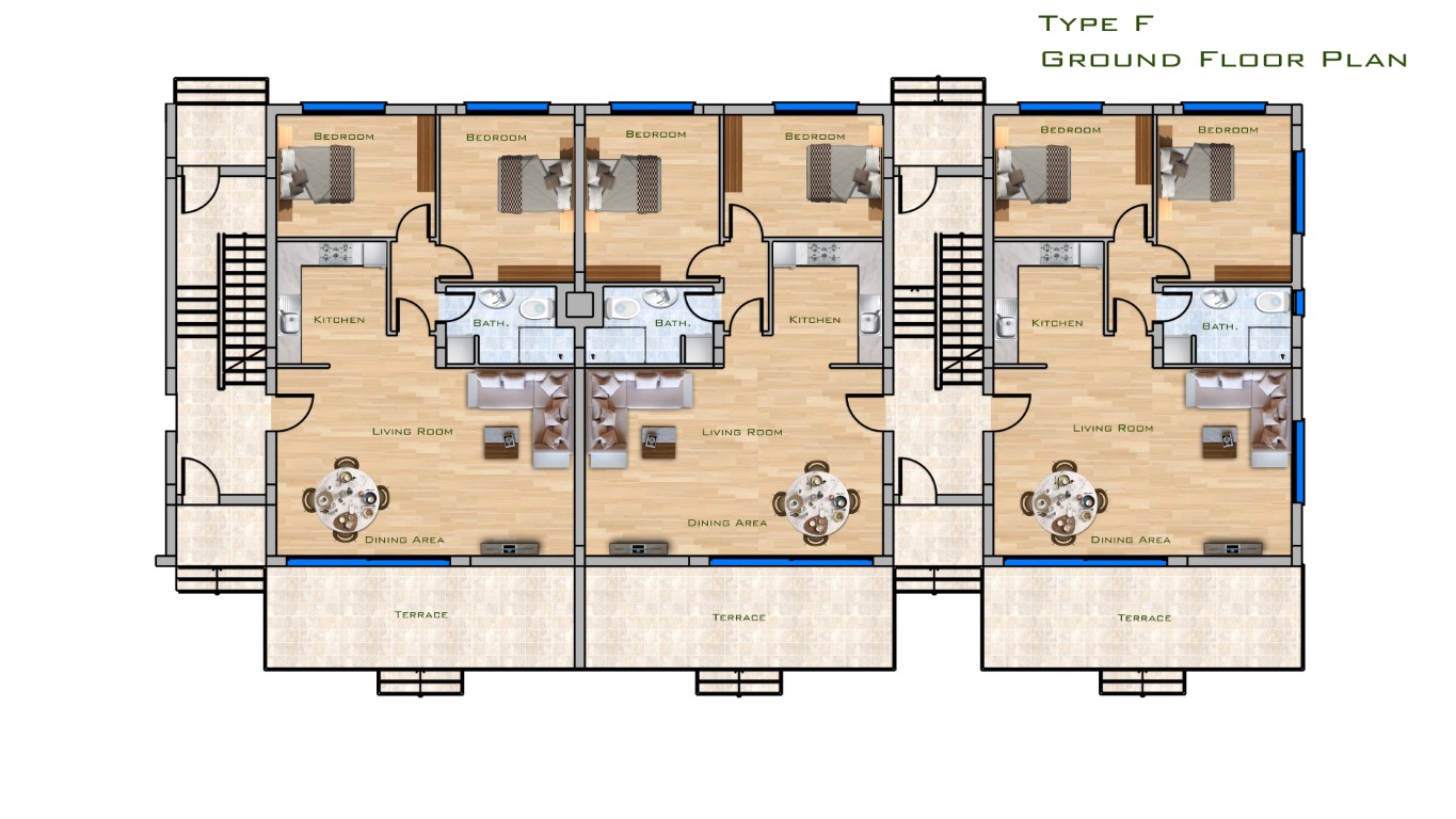 Type F Ground Floor Plan