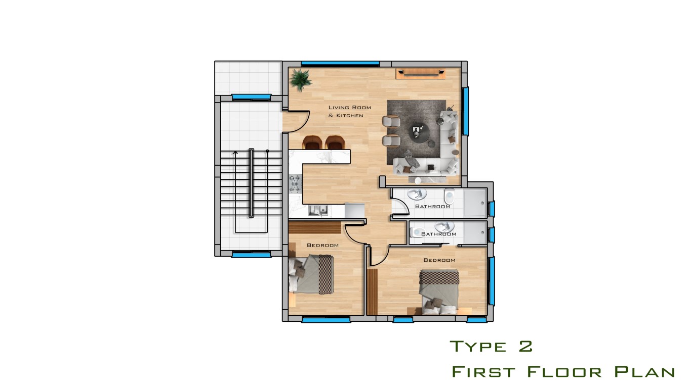 Type 2 First Floor Plan