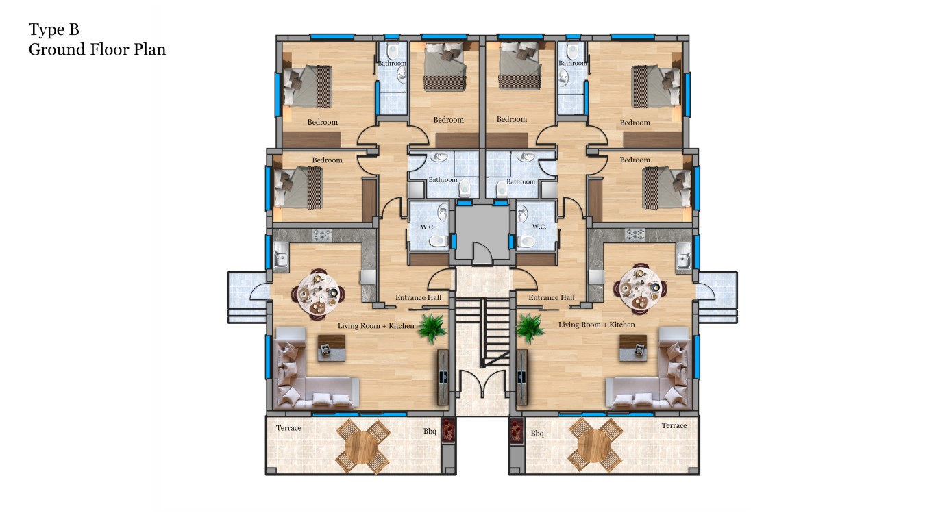 Type B Ground Floor Plan Medium