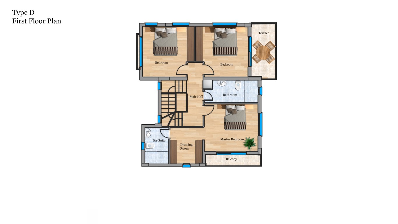 Type D First Floor Plan Medium