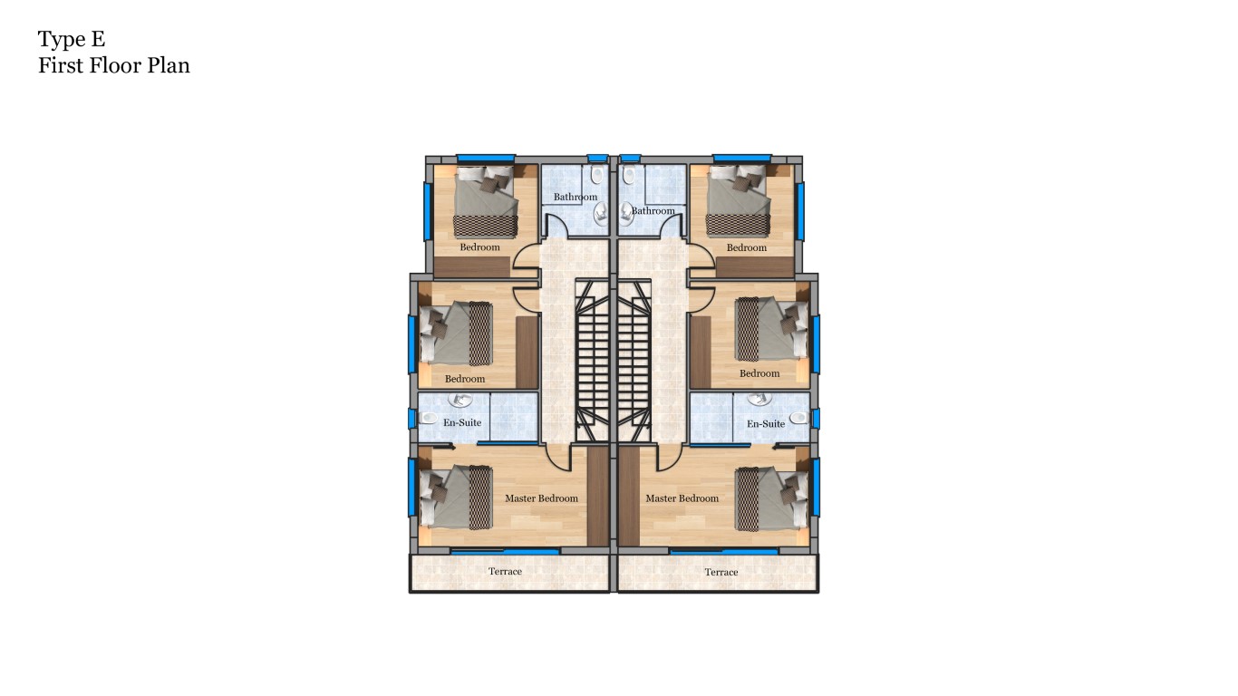 Type E First Floor Plan Medium