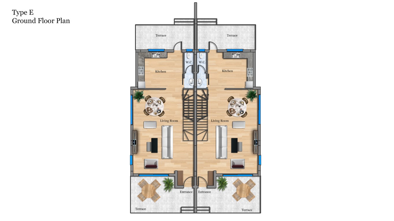 Type E Ground Floor Plan Medium