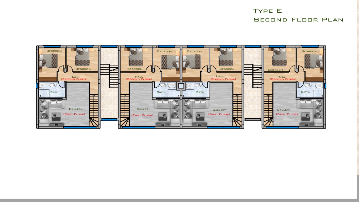 Type E Second Floor Plan