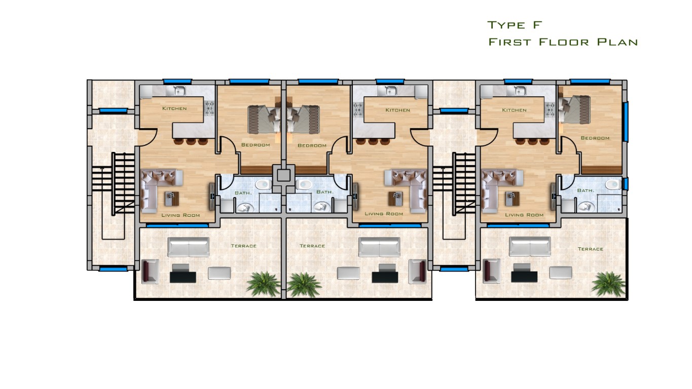 Type F First Floor Plan